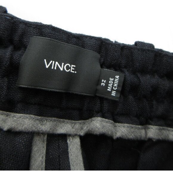 Vince Pants 32 Navy Linen Blend Jogger Tapered Drawstring Pleated 32X26 - Picture 8 of 10